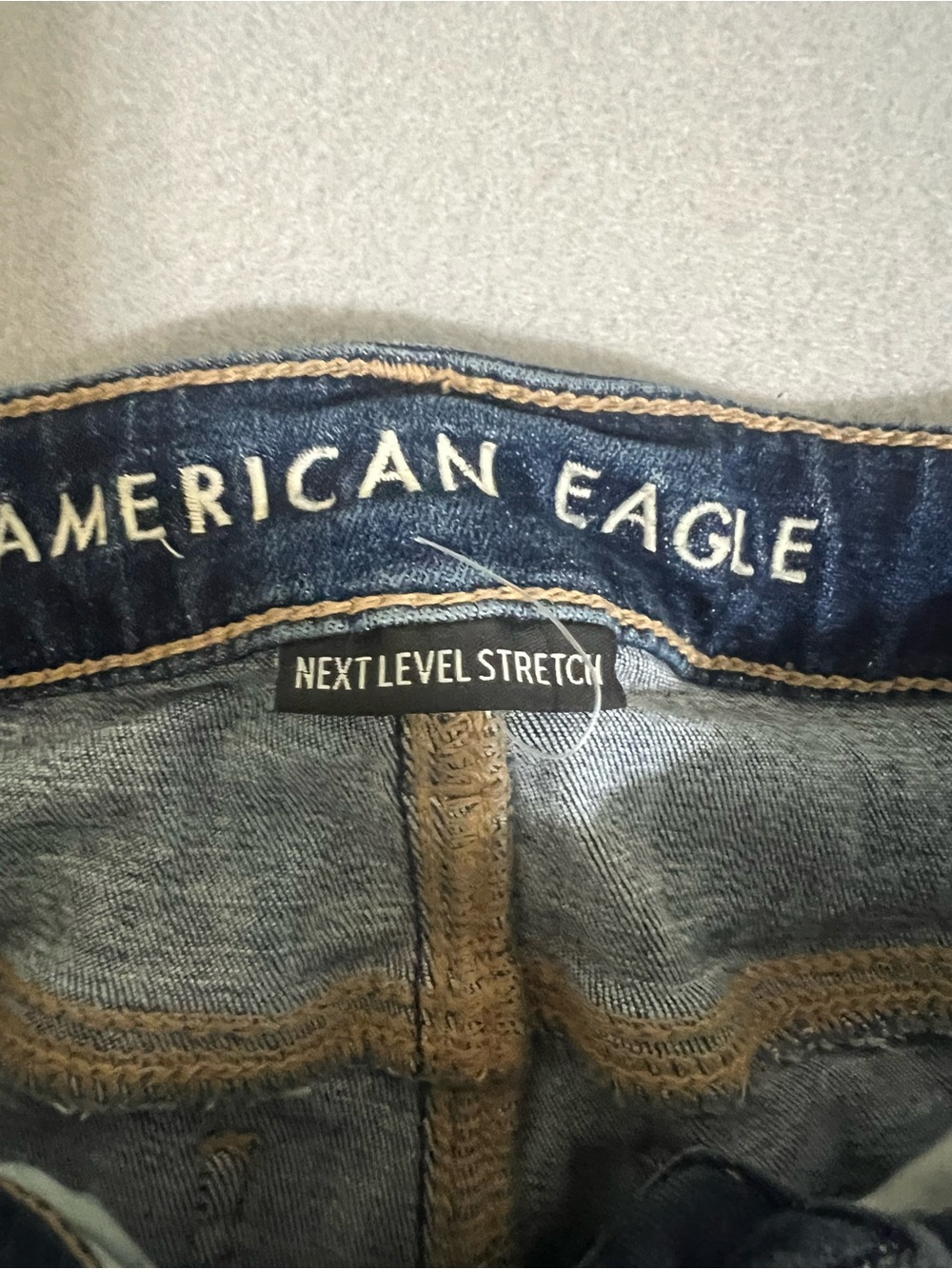 American Eagle Outfitters Dark Blue patched Ripped Skinny Jeans - Women's - Picture 3 of 6